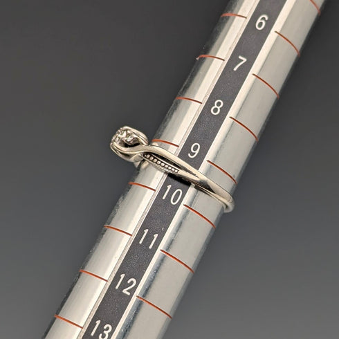 英國復古珠寶氧化鋯純銀戒指(9號)戒指